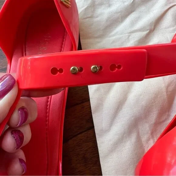 Melissa Women's Sandals 🌺 Coral 🌺 size 8 - Picture 7 of 8